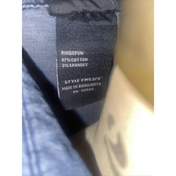 Black Faded Fersten Worldwide Ladies Denim Jacket Stretch Pearl Snaps Sz Large - Picture 8 of 8